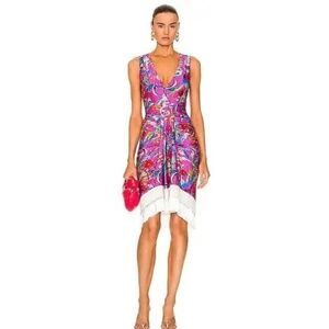 Patbo Zamia Stretch Lycra Midi Dress in Magenta